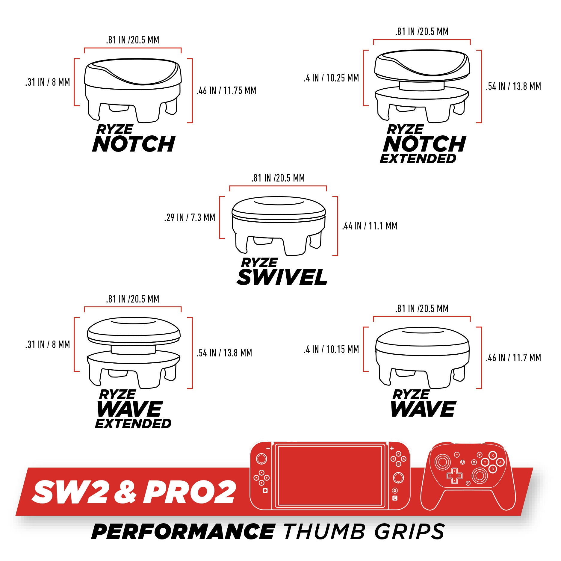 RYZEPADS (Switch 2) - Combo Pack