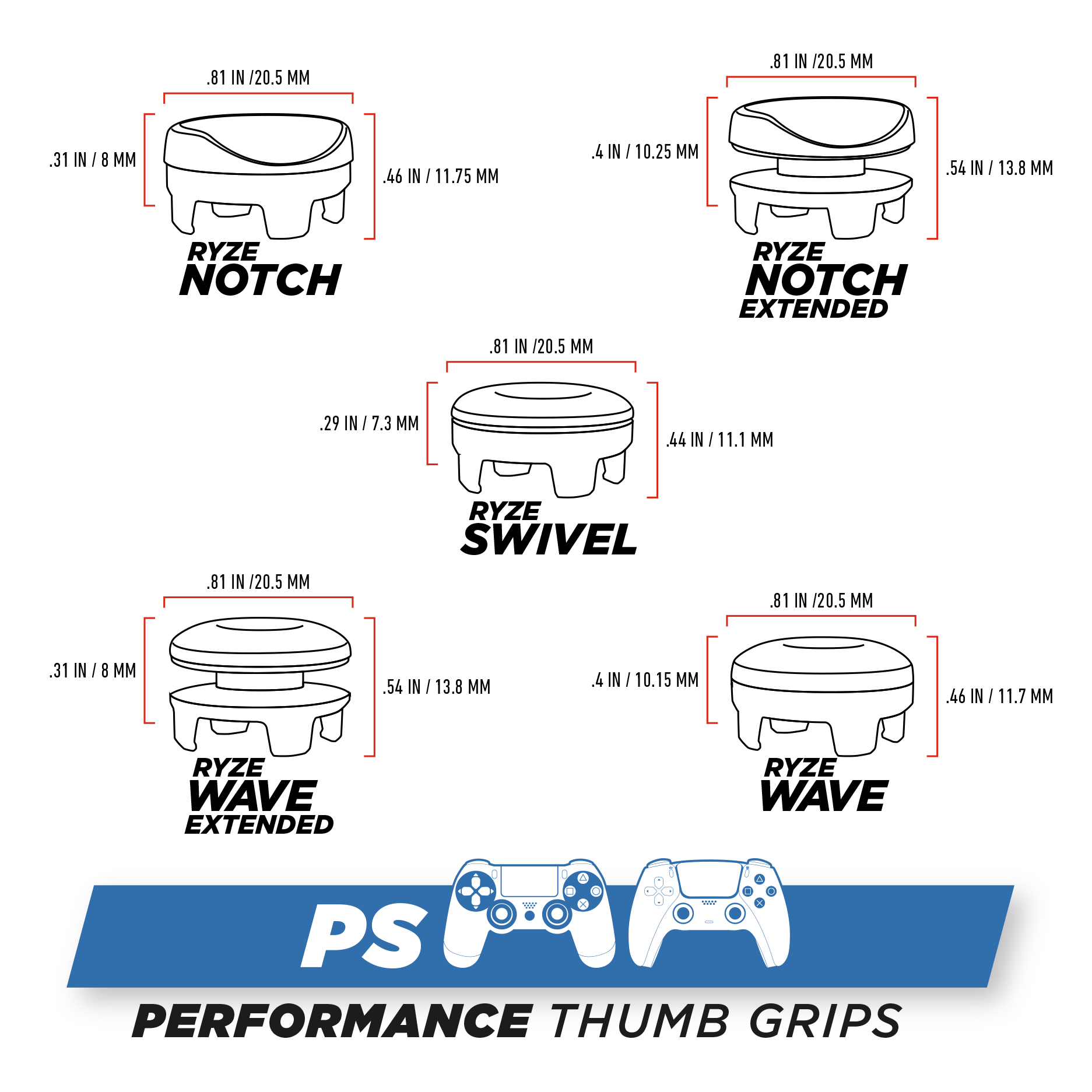 RYZEPADS (Playstation) - Combo Pack